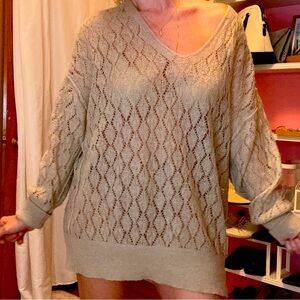 Free People Say Hello Sweater/Dress/Tunic Neutral